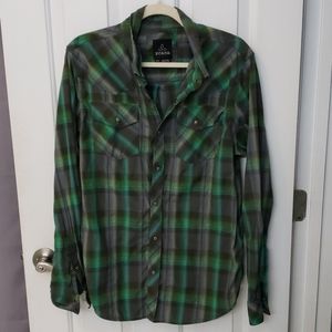 Prana pearl snap men's shirt